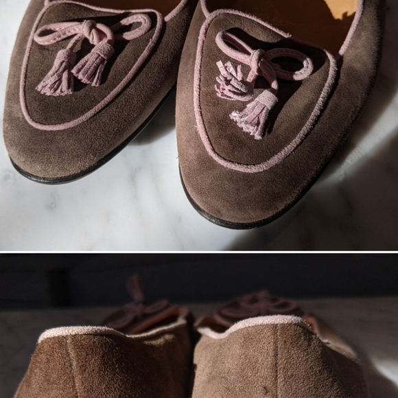 Vintage Hermes brown suede flats, Size US 6 - Picture 6 of 6